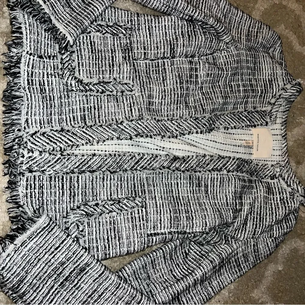 Rebecca Taylor Black and White Tweed Jacket - Picture 1 of 8